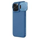 For iPhone 16 Pro Max NILLKIN Black Mirror Prop CD Texture Mirror Phone Case(Blue) - 2