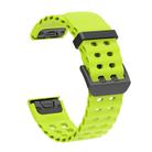 For Garmin 26mm Ocean Quick Release Silicone Watch Band(Grass Green) - 2