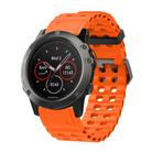 For Garmin 22mm Ocean Quick Release Silicone Watch Band(Orange) - 1