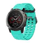 For Garmin 22mm Ocean Quick Release Silicone Watch Band(Teal Green) - 1