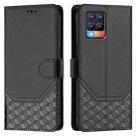 For Realme 8 4G / 8 Pro 4G Honeycomb Embossing RFID Leather Phone Case(Black) - 2