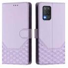 For Realme 8 5G / V13 5G / Q3 5G Honeycomb Embossing RFID Leather Phone Case(Light Purple) - 2