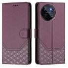 For Realme 11 4G Global Honeycomb Embossing RFID Leather Phone Case(Violet) - 2