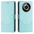 For Realme Narzo 60 Pro Honeycomb Embossing RFID Leather Phone Case(Mint Green) - 2