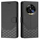 For Realme 13 Pro 5G / 13 Pro+ 5G Honeycomb Embossing RFID Leather Phone Case(Black) - 2