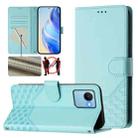 For Realme C30 4G / C30s / Narzo 50i Prime Honeycomb Embossing RFID Leather Phone Case(Mint Green) - 1