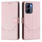 For Realme C33 Global Honeycomb Embossing RFID Leather Phone Case(Pink) - 2