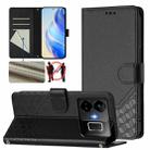 For Realme GT3  / GT5 240W Honeycomb Embossing RFID Leather Phone Case(Black) - 1