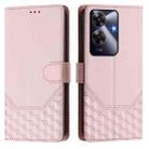 For Realme Note 60 4G Global / C61 India Honeycomb Embossing RFID Leather Phone Case(Pink) - 2