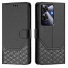 For Realme Note 60 4G Global / C61 India Honeycomb Embossing RFID Leather Phone Case(Black) - 2