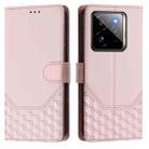 For Realme GT 7 Pro 5G Honeycomb Embossing RFID Leather Phone Case(Pink) - 2