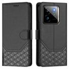 For Realme GT 7 Pro 5G Honeycomb Embossing RFID Leather Phone Case(Black) - 2