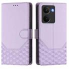For Realme P3 Ultra 5G Honeycomb Embossing RFID Leather Phone Case(Light Purple) - 2