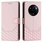 For Realme Narzo 80 Pro / 14 Pro 5G India Honeycomb Embossing RFID Leather Phone Case(Pink) - 2