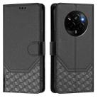 For Realme Narzo 80 Pro / 14 Pro 5G India Honeycomb Embossing RFID Leather Phone Case(Black) - 2