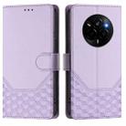 For Realme Narzo 80 Pro / 14 Pro 5G India Honeycomb Embossing RFID Leather Phone Case(Light Purple) - 2