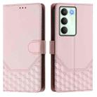 For Realme 14x Global / V70 5G / C75 5G Honeycomb Embossing RFID Leather Phone Case(Pink) - 2