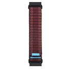 For Garmin 22mm Nylon Loop Hook And Loop Fastener Quick Release Watch Band(Wine Red) - 1