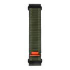 For Garmin 22mm Nylon Loop Hook And Loop Fastener Quick Release Watch Band(Army Green) - 1