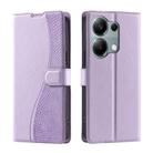 For Redmi Note 13 Pro 4G Global Voltage Ultra-thin Dot Leather Phone Case(Purple) - 1