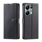 For Redmi Note 13 Pro 4G Global Voltage Ultra-thin Dot Leather Phone Case(Black) - 1