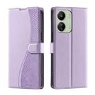 For Redmi 13C Voltage Ultra-thin Dot Leather Phone Case(Purple) - 1