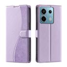 For Redmi Note 13 Pro 5G Voltage Ultra-thin Dot Leather Phone Case(Purple) - 1