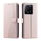 For Redmi K60 Ultra Voltage Ultra-thin Dot Leather Phone Case(Rose Gold) - 1