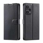 For Redmi Note 12 Turbo 5G Voltage Ultra-thin Dot Leather Phone Case(Black) - 1