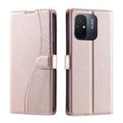 For Redmi 11A 4G Global Voltage Ultra-thin Dot Leather Phone Case(Rose Gold) - 1