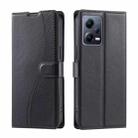 For Redmi Note 12 5G Global Voltage Ultra-thin Dot Leather Phone Case(Black) - 1