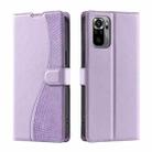 For Redmi Note 10 4G Global Voltage Ultra-thin Dot Leather Phone Case(Purple) - 1