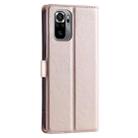 For Redmi Note 10 4G Global Voltage Ultra-thin Dot Leather Phone Case(Rose Gold) - 3