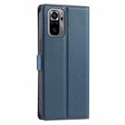 For Redmi Note 10 4G Global Voltage Ultra-thin Dot Leather Phone Case(Blue) - 3