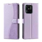 For Redmi 10C Global / 10 India / 10 Power Voltage Ultra-thin Dot Leather Phone Case(Purple) - 1