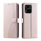 For Redmi 10C Global / 10 India / 10 Power Voltage Ultra-thin Dot Leather Phone Case(Rose Gold) - 1