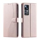 For Redmi K50 Ultra Voltage Ultra-thin Dot Leather Phone Case(Rose Gold) - 1