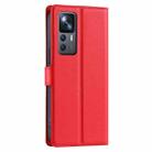 For Redmi K50 Ultra Voltage Ultra-thin Dot Leather Phone Case(Red) - 3