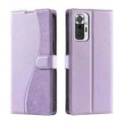 For Redmi Note 10 Pro 4G Global Voltage Ultra-thin Dot Leather Phone Case(Purple) - 1