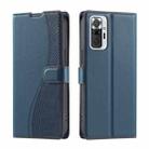 For Redmi Note 10 Pro 4G Global Voltage Ultra-thin Dot Leather Phone Case(Blue) - 1