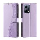 For Redmi Note 12 Pro+ 5G Global Voltage Ultra-thin Dot Leather Phone Case(Purple) - 1