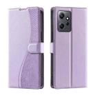 For Redmi Note 12 4G Global Voltage Ultra-thin Dot Leather Phone Case(Purple) - 1