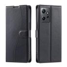 For Redmi Note 12 4G Global Voltage Ultra-thin Dot Leather Phone Case(Black) - 1