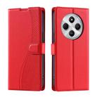 For Redmi 14C 4G / 14R 5G Global Voltage Ultra-thin Dot Leather Phone Case(Red) - 1