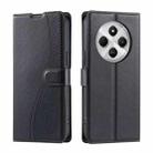 For Redmi 14C 4G / 14R 5G Global Voltage Ultra-thin Dot Leather Phone Case(Black) - 1