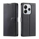 For Redmi Note 14 4G 163.25mm Voltage Ultra-thin Dot Leather Phone Case(Black) - 1
