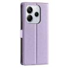 For Redmi Note 14 Pro 4G Global Voltage Ultra-thin Dot Leather Phone Case(Purple) - 3