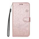 For Xiaomi 15 Ultra 5G Global Cat and Bee Embossed Flip Leather Phone Case(Rose Gold) - 2