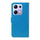 For Xiaomi Poco M6 Pro 4G Global Cat and Bee Embossed Flip Leather Phone Case(Blue) - 3