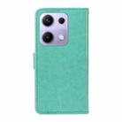 For Xiaomi Poco M6 Pro 4G Global Cat and Bee Embossed Flip Leather Phone Case(Green) - 3